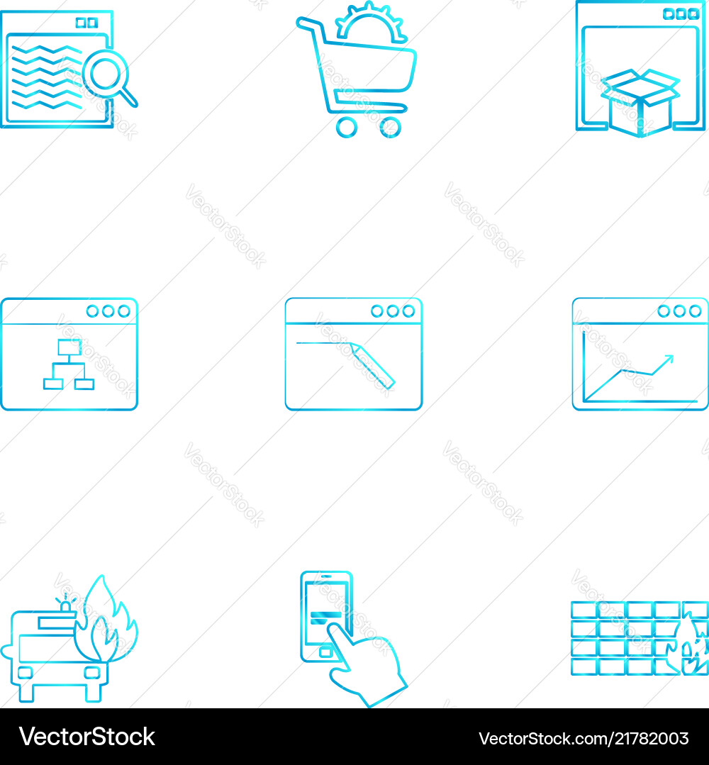 Cart Dropbox Fenster ui Layout Web-Benutzer vektorbild