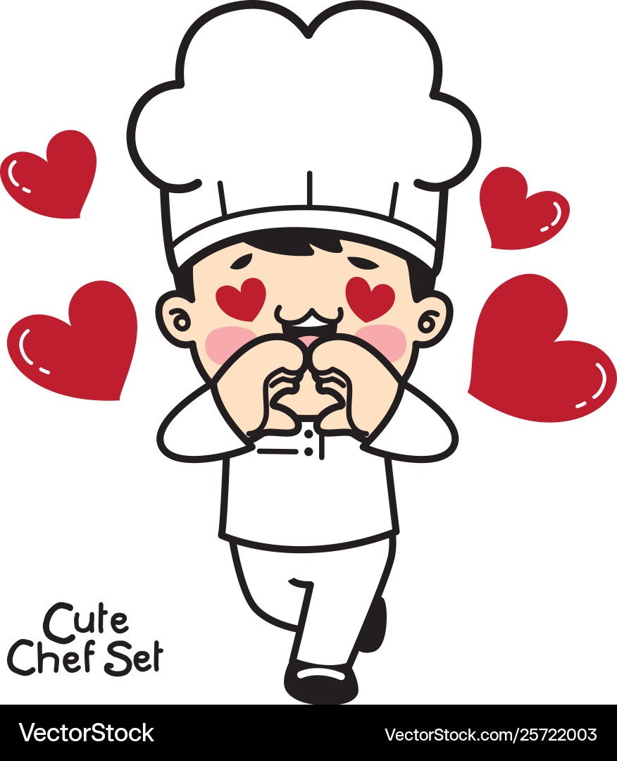 Characters set in chef uniform Vector Image