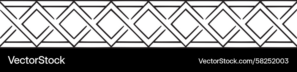 Diamond Line Border Pattern Vector Image