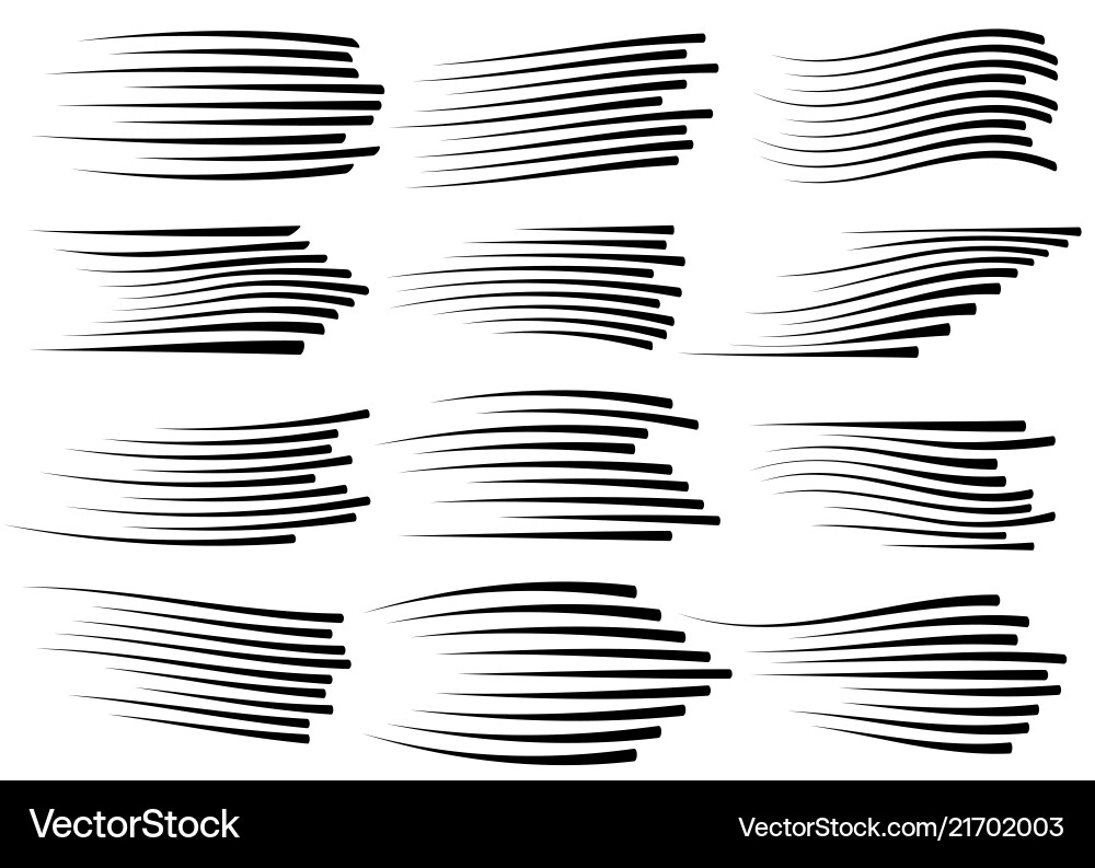Dynamic Speed Lines - Motion Effect vector image