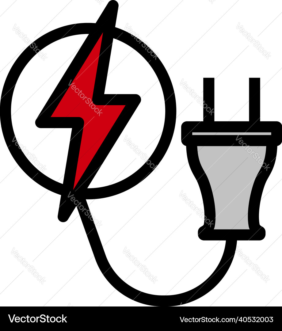 Electric plug icon Royalty Free Vector Image - VectorStock