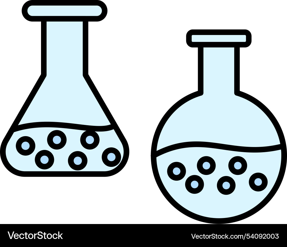 Experiment line filled icon design vector image