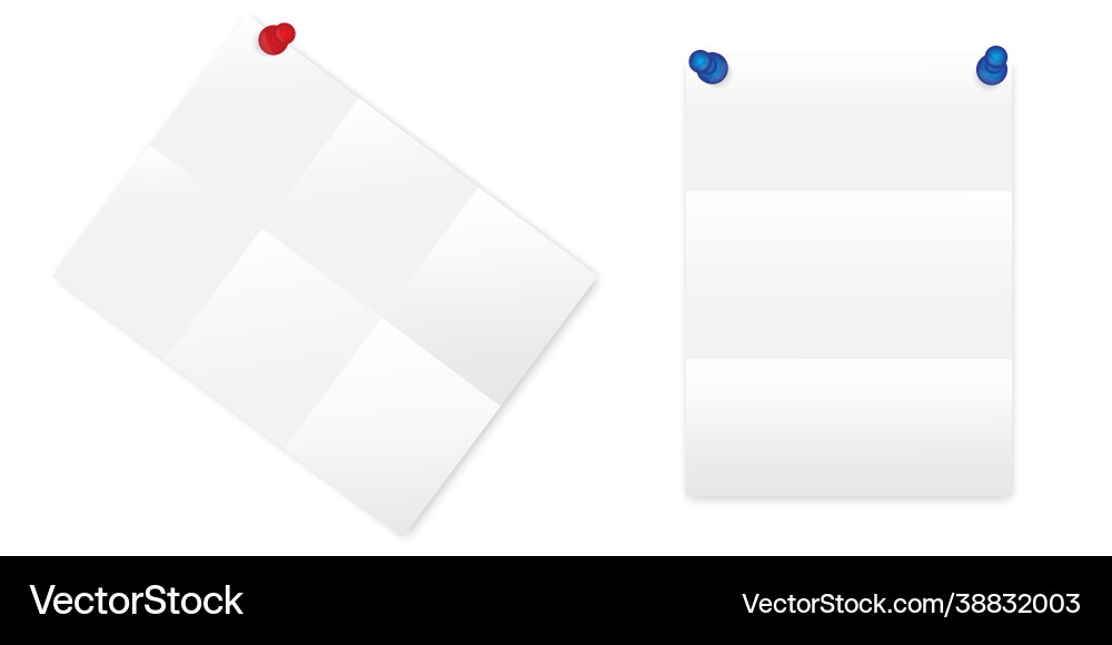 Folded sheets in realistic style template Folded sheets in realistic style template vector image