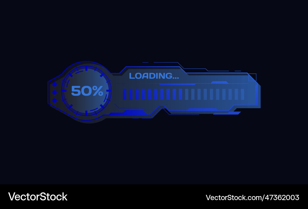 Hud futuristic progress bar sci fi interface Hud futuristic progress bar sci fi interface vector image