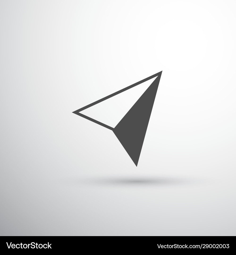 Navigation arrow icon vector image