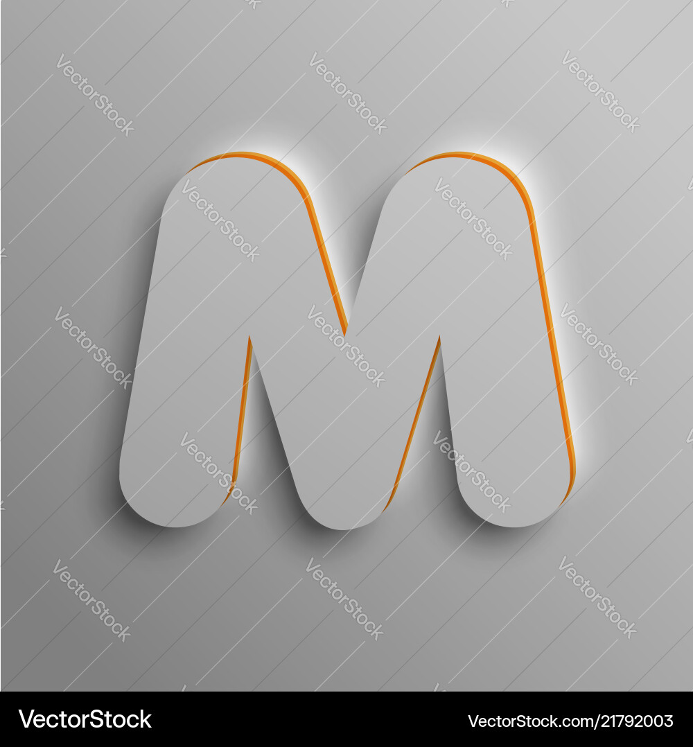 Realistic 3d font Realistic 3d font vector image