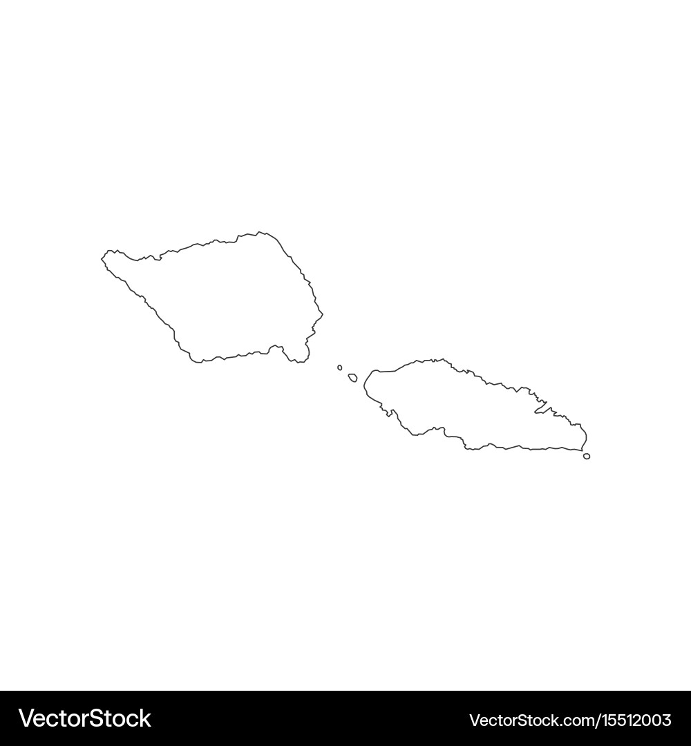 Samoa Map Outline vector image
