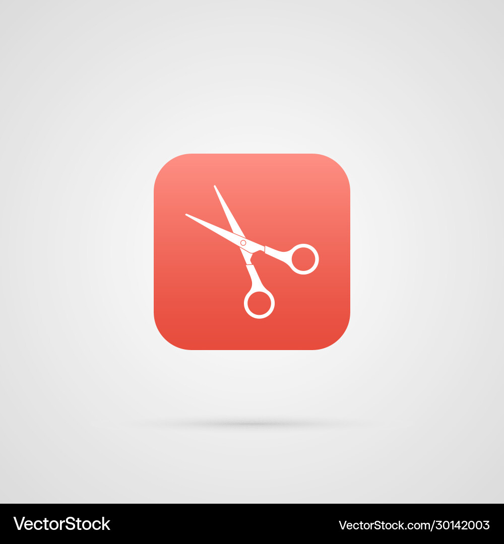 Scissors icon cut concept with open Scissors icon cut concept with open Vector Image