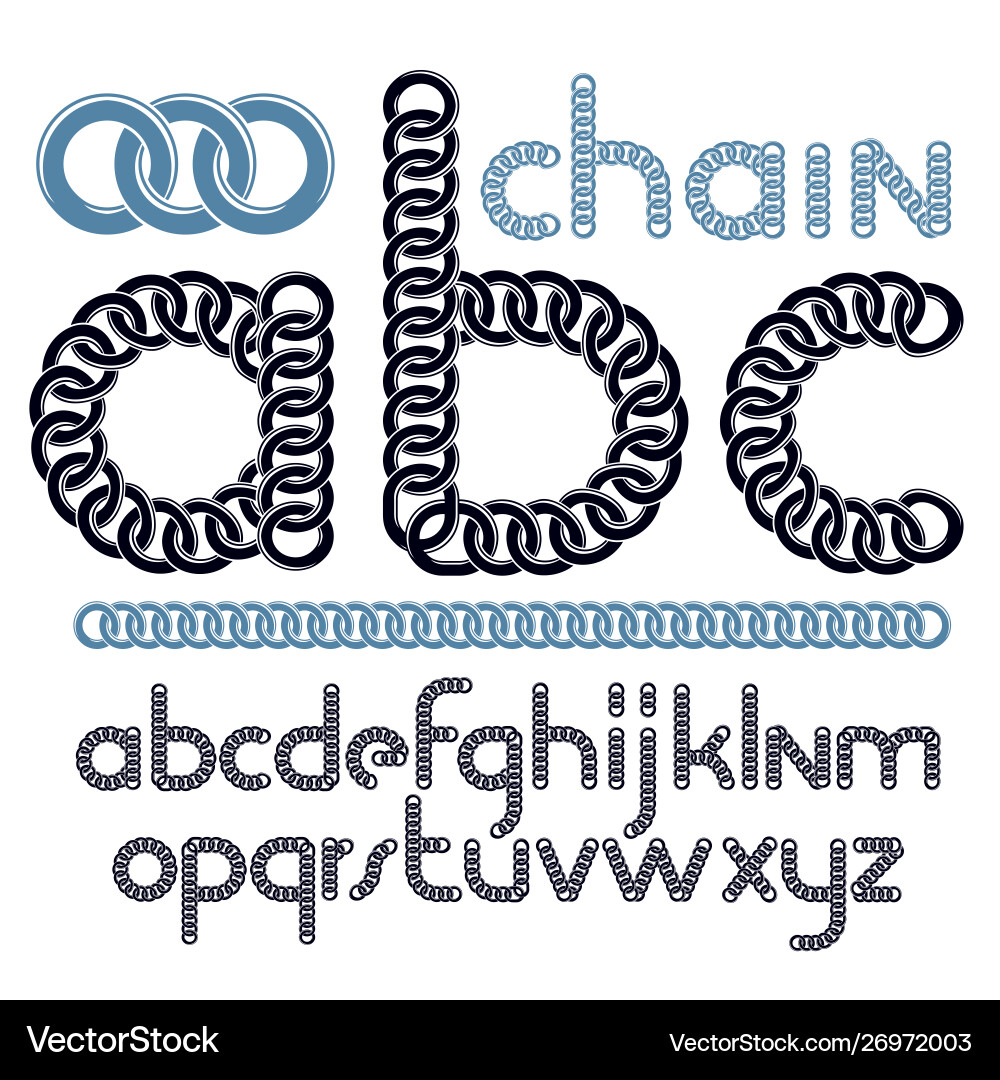 Script modern alphabet letters abc set lower case Script modern alphabet letters abc set lower case vector image