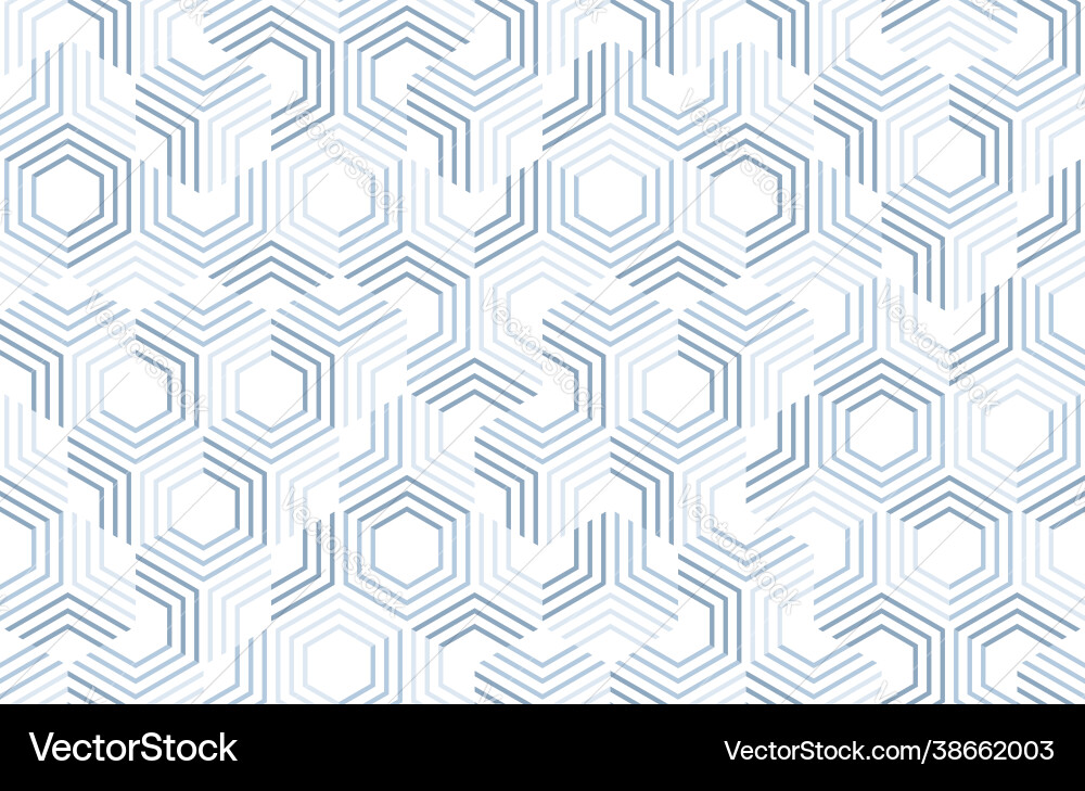 Seamless geometric pattern with hexagons and lines Seamless geometric pattern with hexagons and lines vector image