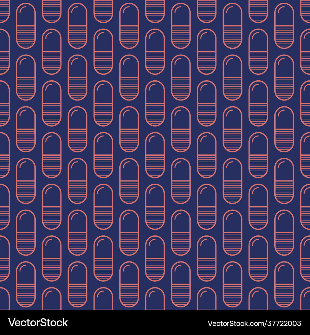 Seamless pattern with red color pills tablets Seamless pattern with red color pills tablets vector image