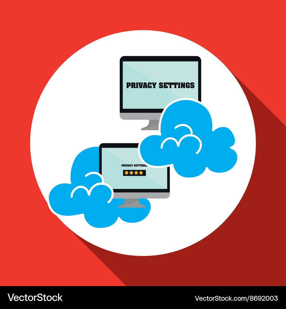 Security system design technology vector image