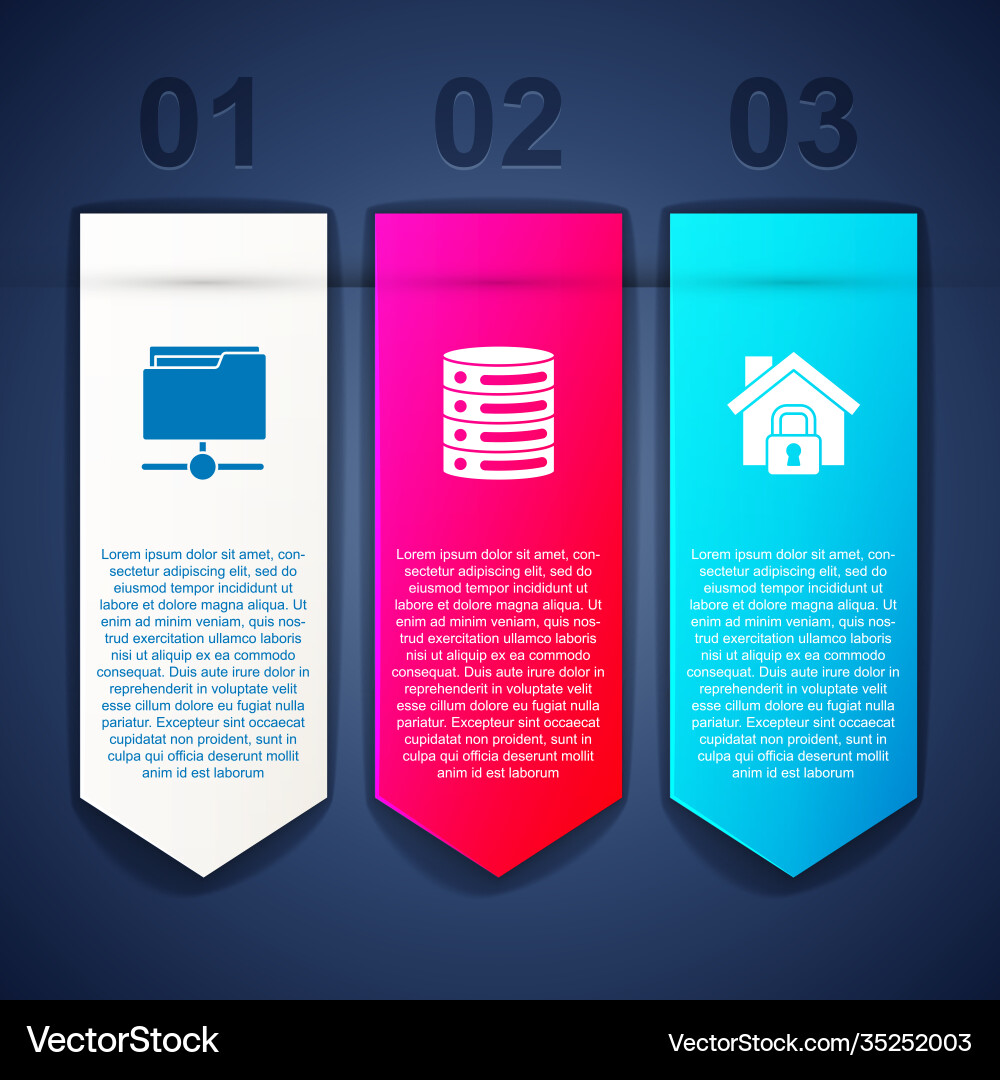 Set ftp folder server data web hosting Set ftp folder server data web hosting Vector Image