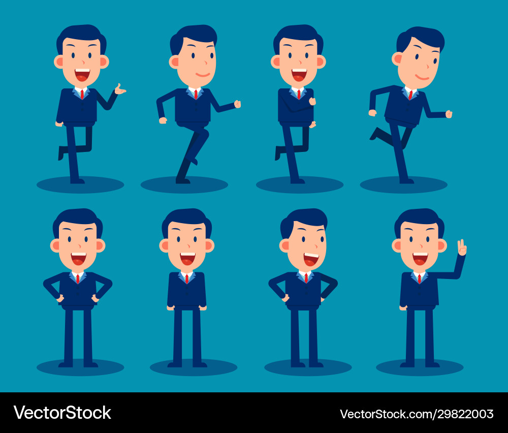Simple businessman character for use in design Simple businessman character for use in design Vector Image