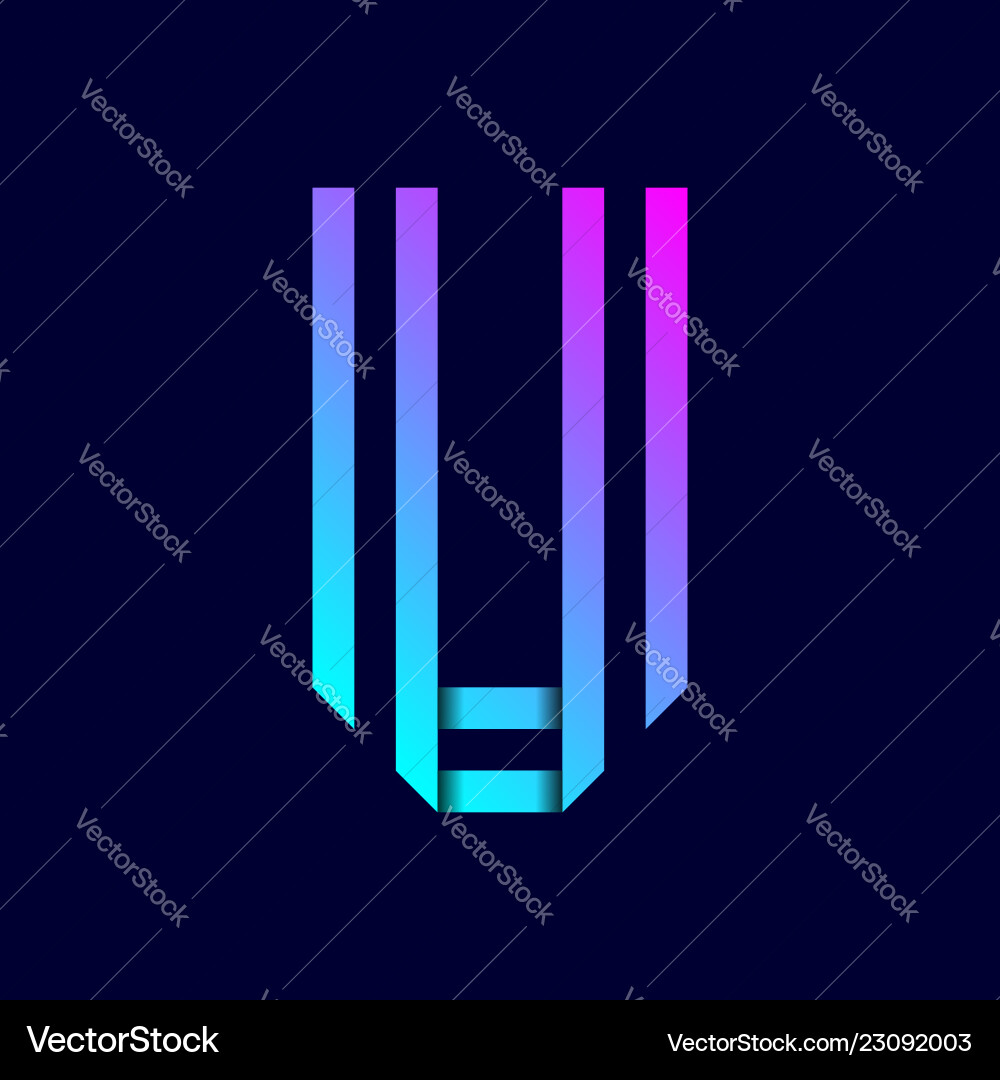 Trend colored letter folded from paper tapes Trend colored letter folded from paper tapes vector image