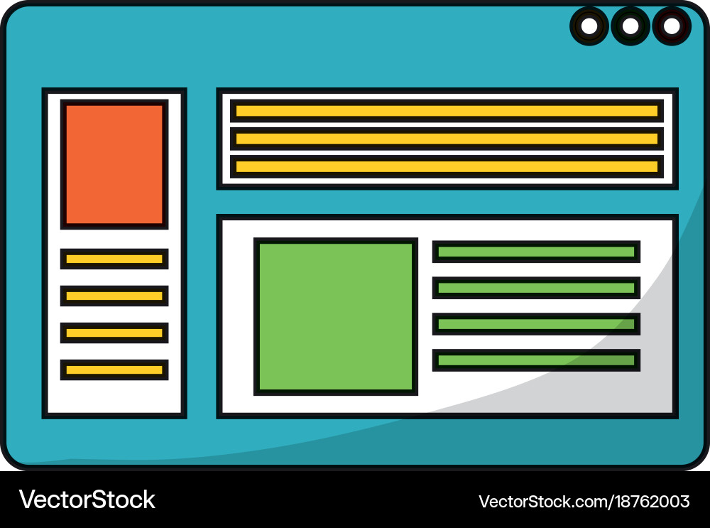 Web page interface icon vector image