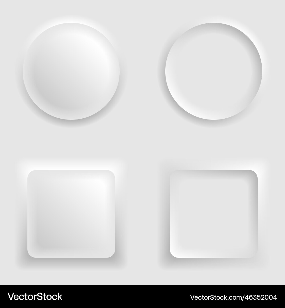 A set of push and release effect buttons A set of push and release effect buttons vector image