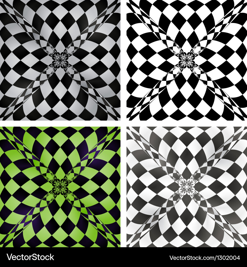 Abstract checkered background set eps10 vector image