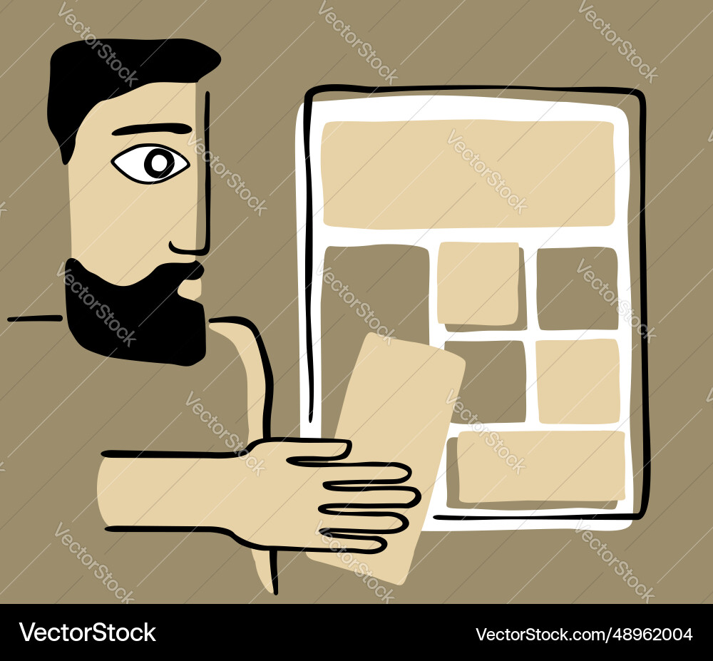 Abstrakte Web-Entwickler machen ui wireframe vektorbild