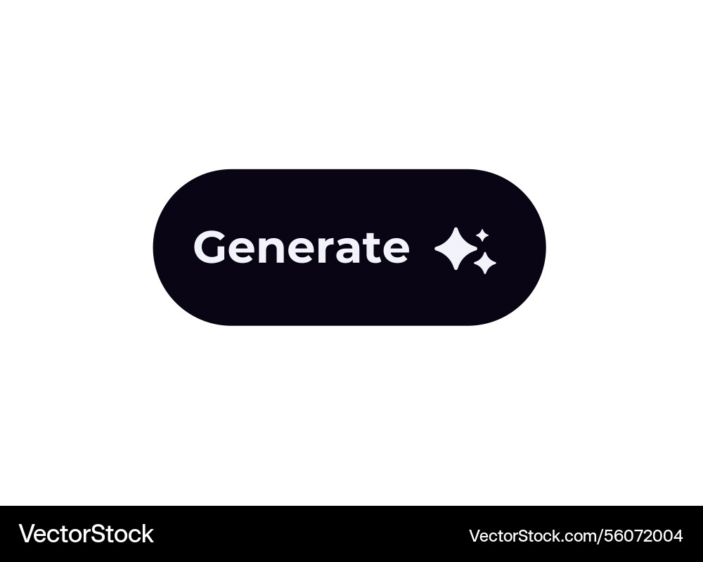 Ai button with sparkle icon for artificial Vector Image