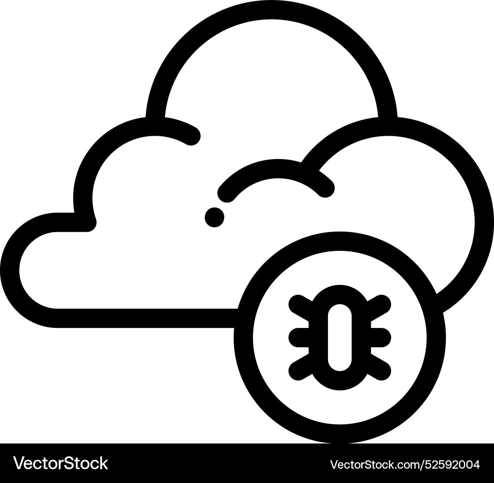 Cloud icon thin linear style design isolated Cloud icon thin linear style design isolated vector image
