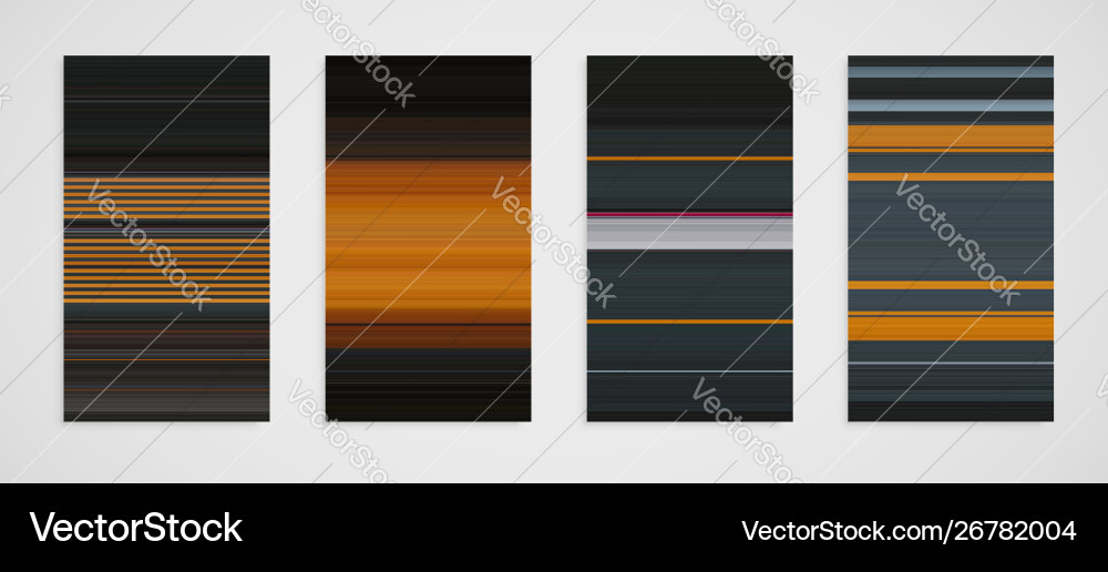 Colorful set four line pattern Colorful set four line pattern vector image