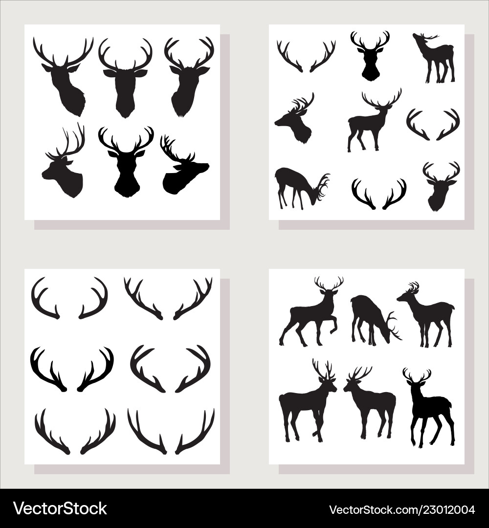 Deer silhouette vector image