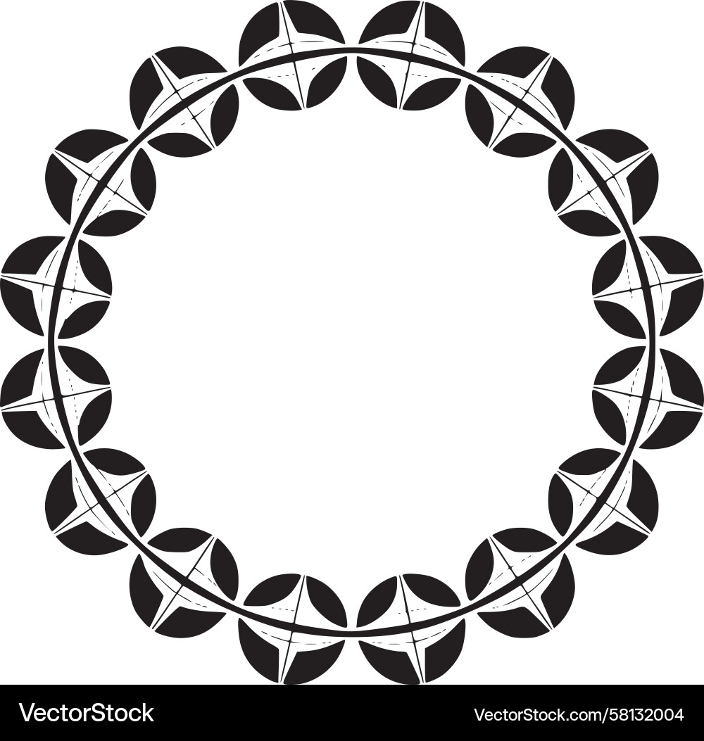 Elegant Circle Frame Pattern Vector Image