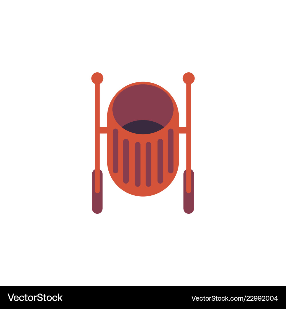 Empty Trash Bin - Urban Recycling Vector Image