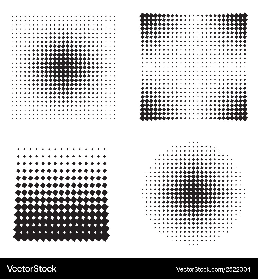 Halftone Square Patterns vector image