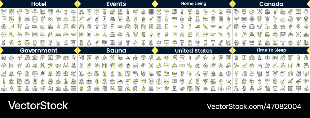Linear style icons pack in this bundle include Linear style icons pack in this bundle include vector image