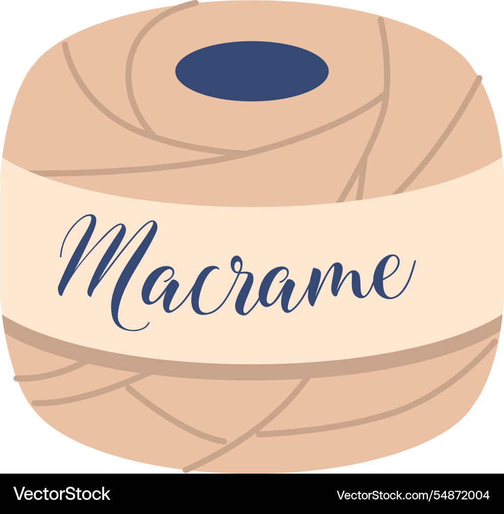 Macrame thread bobbin vector image