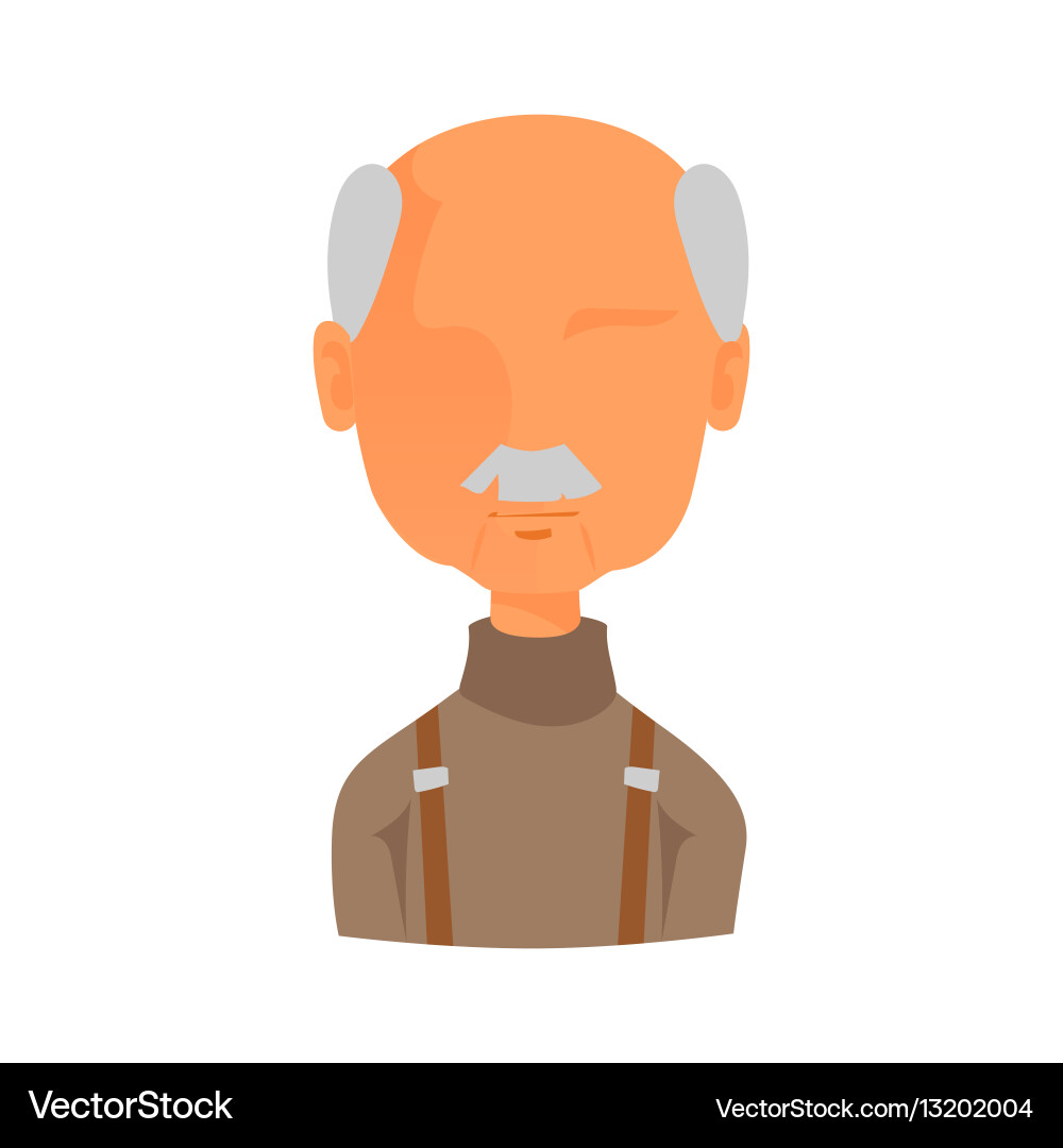 Man portrait face icon web avatar flat style Vector Image