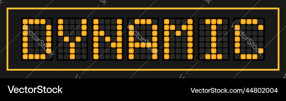 Orange color led in word dynamic on black Vector Image