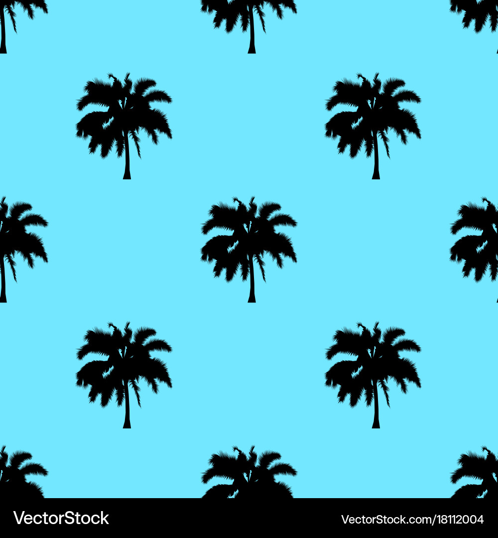 Palm tree pattern seamless texture isolated vector image
