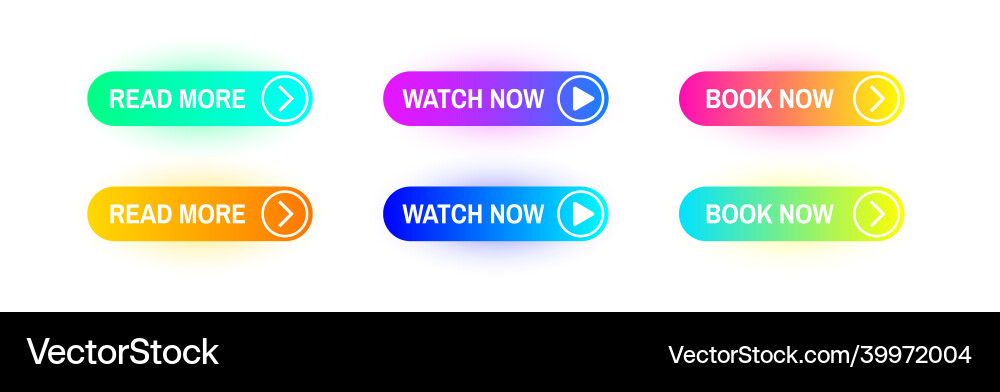 Read more button set modern color buttons Read more button set modern color buttons vector image