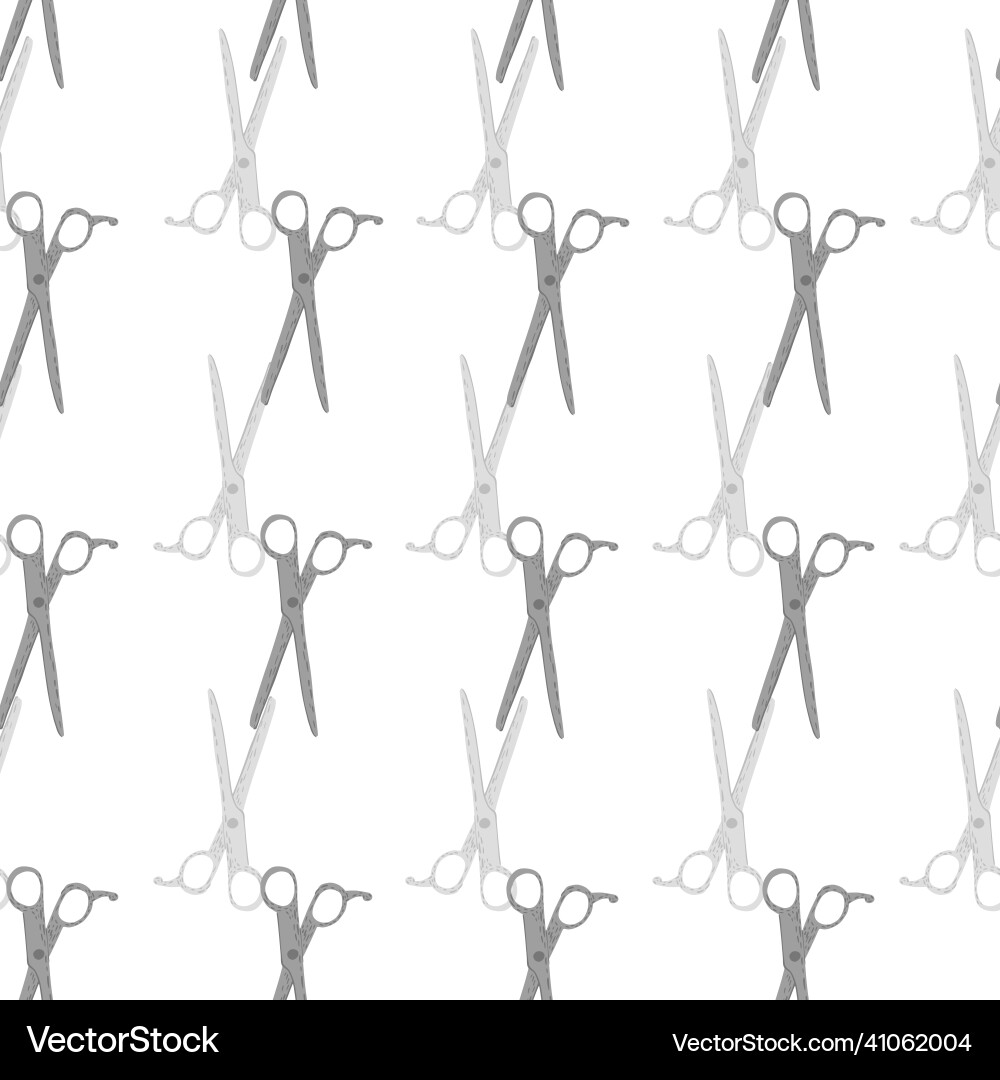 Scissors seamless pattern retro salon background Scissors seamless pattern retro salon background vector image