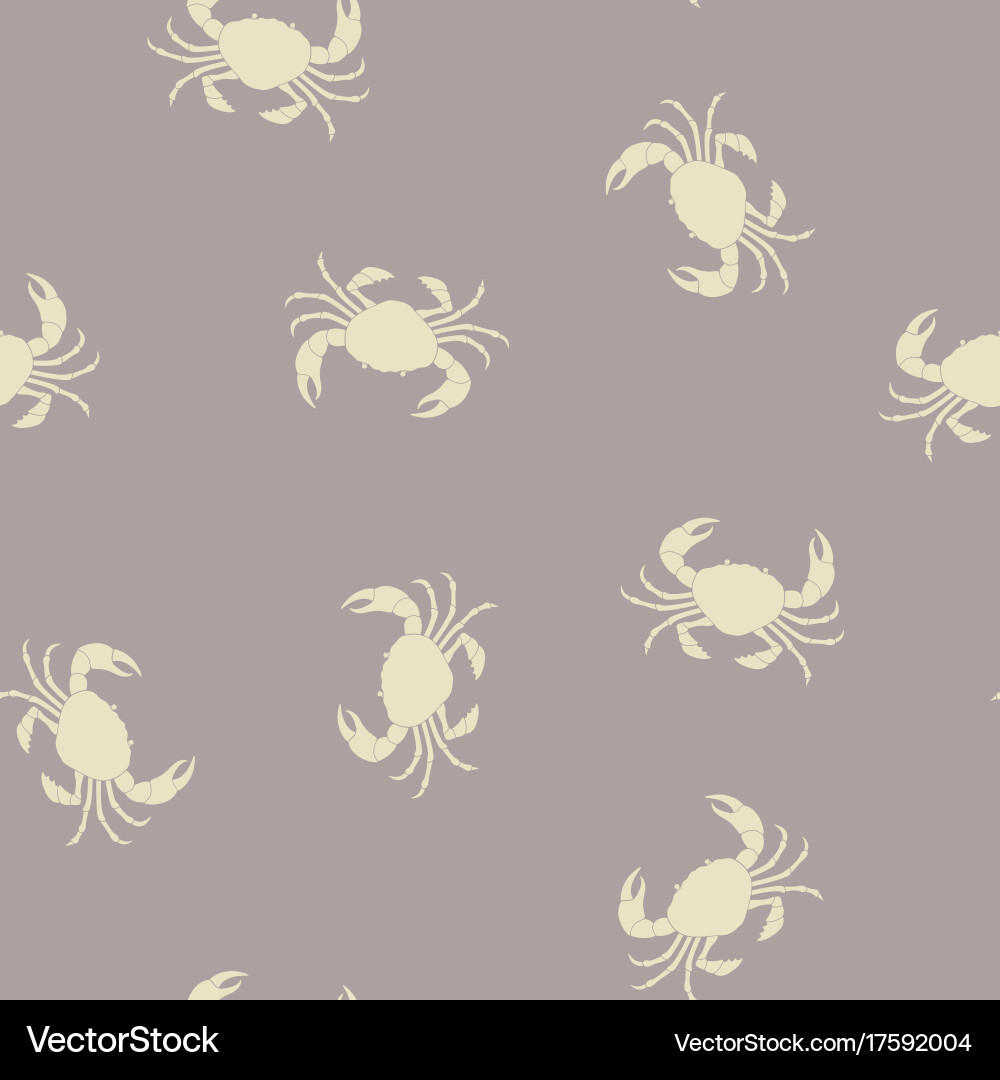 Seamless pattern with crabs vector image