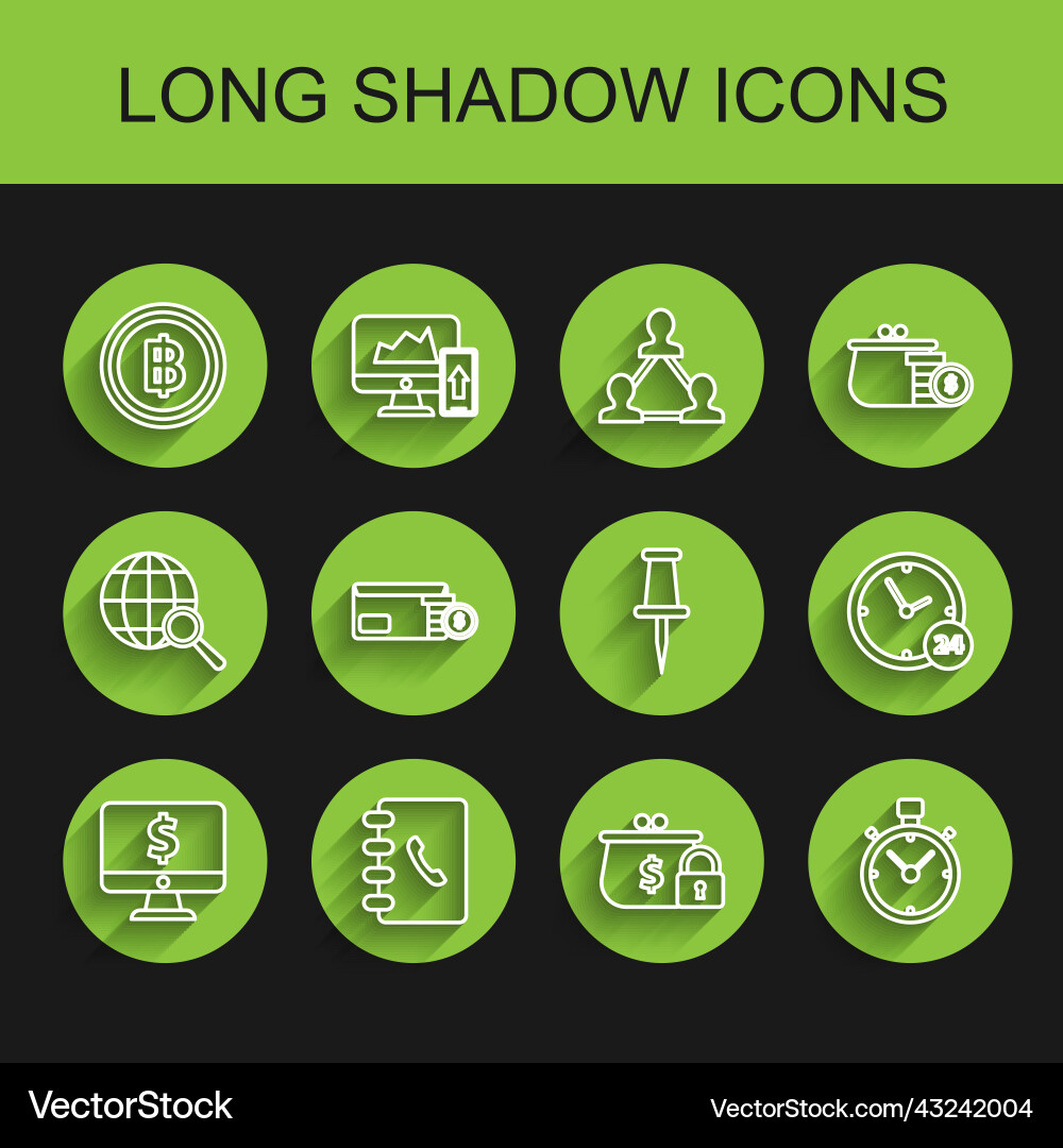 Set line computer monitor with dollar symbol Set line computer monitor with dollar symbol vector image