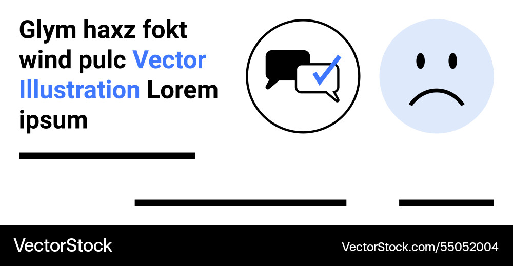 Speech bubble with check mark and sad face vector image