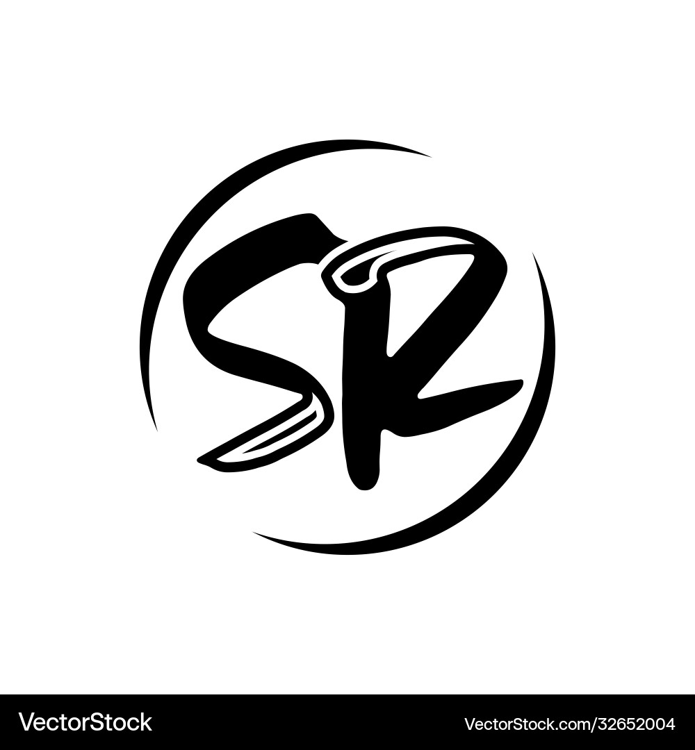 SR Letter Logo - Modern & Trendy Royalty Free Vector