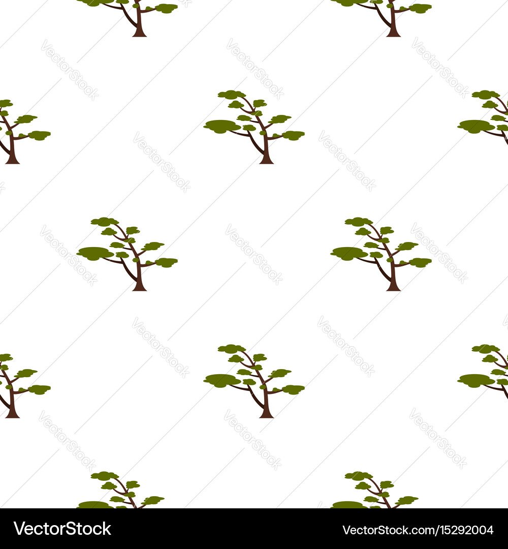 Tree with crown pattern flat Vector Image