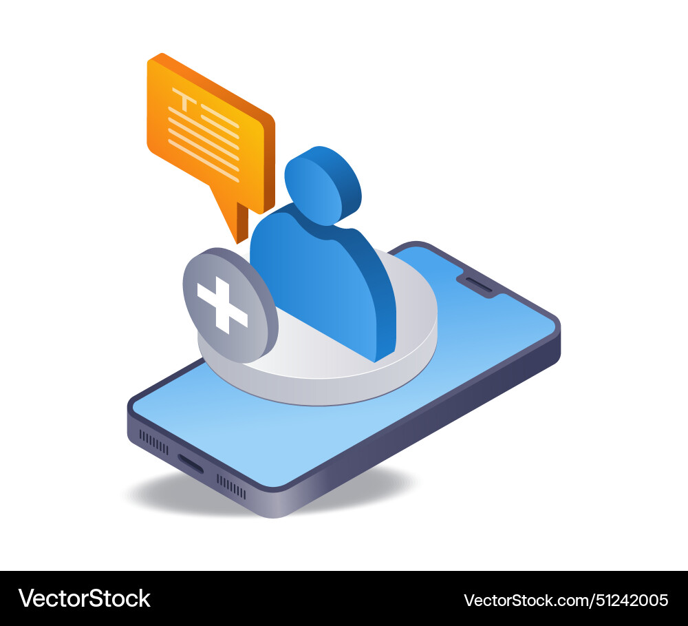 Adding new followers on smartphone social media Adding new followers on smartphone social media vector image