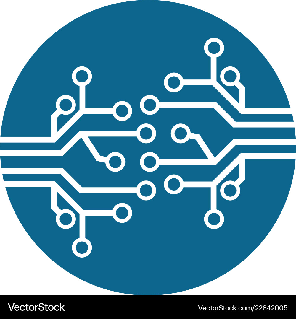 Circuit symbol design Vector Image