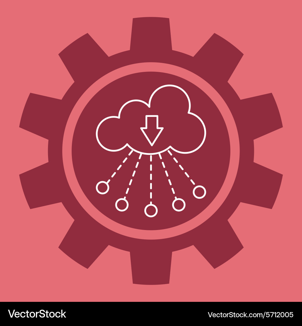 Cloud computing design vector image