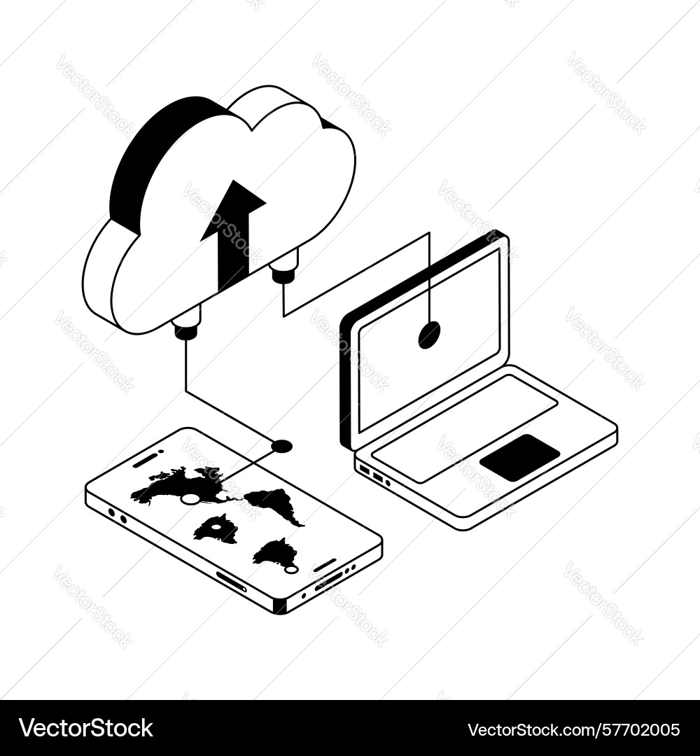 Cloud upload Vector Image