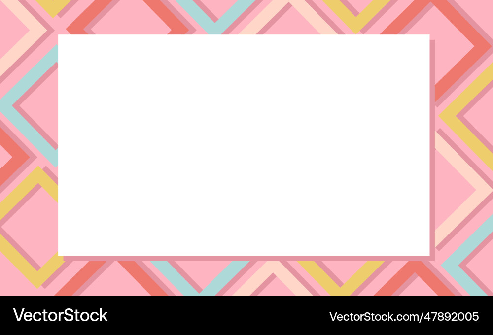 Cute geometric background template Cute geometric background template vector image