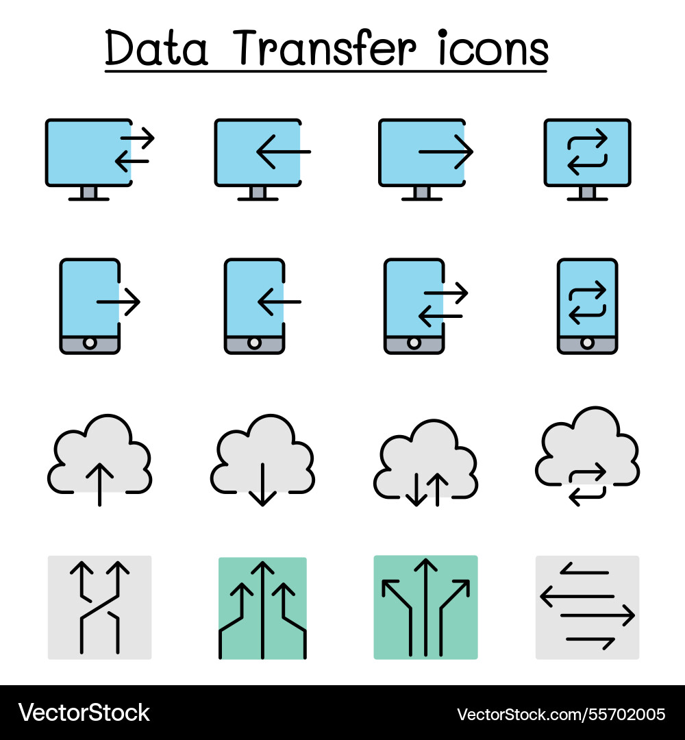 Data transfer internet network connection icon Data transfer internet network connection icon vector image