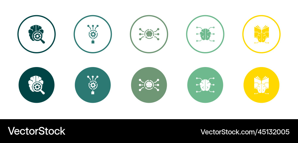 Deep Learning algorithm neuronal network ai vektorbild