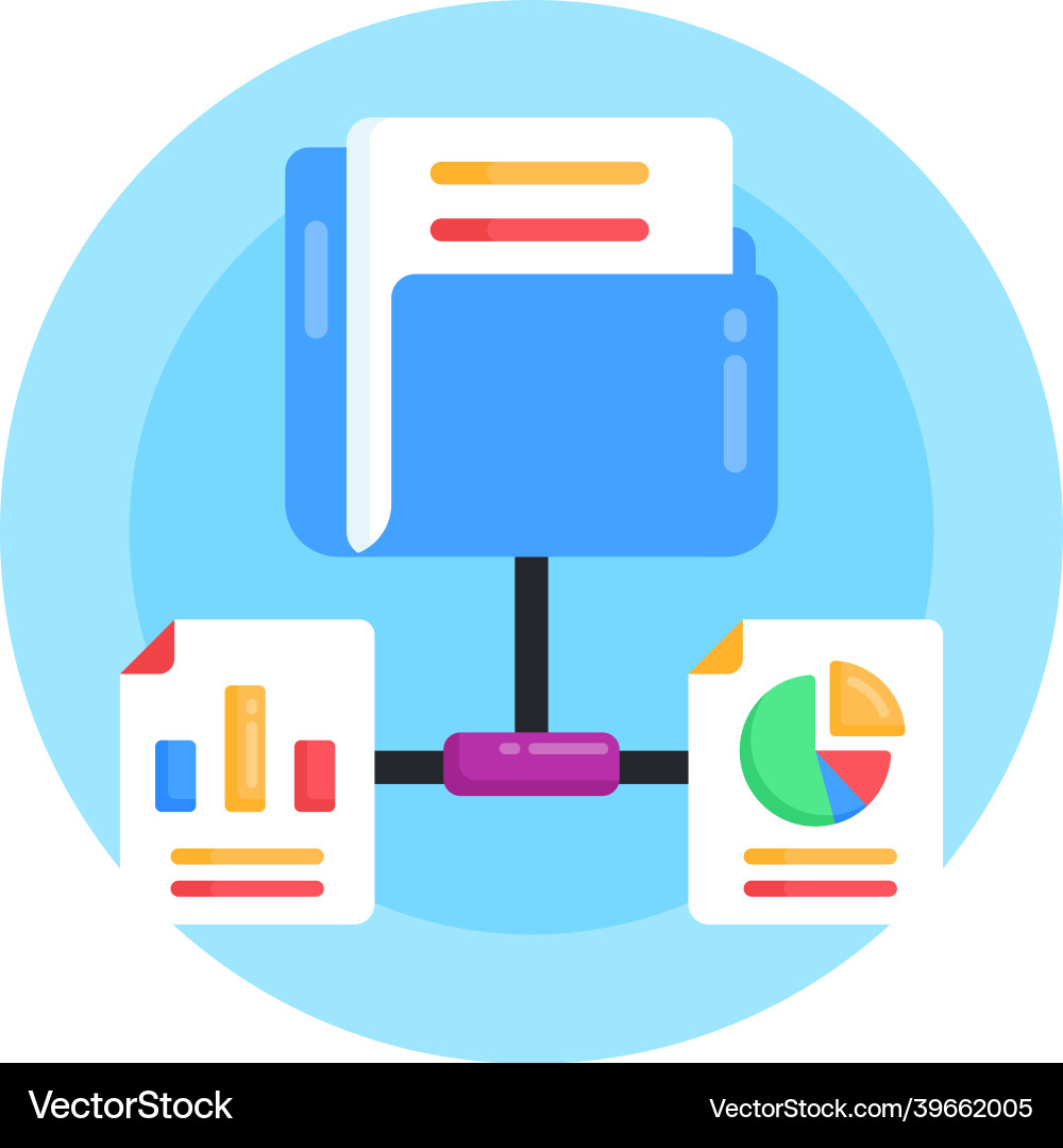 Distributed folder vector image